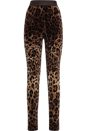 Dolce & Gabbana Legging En Chenille Imprimé Léopard