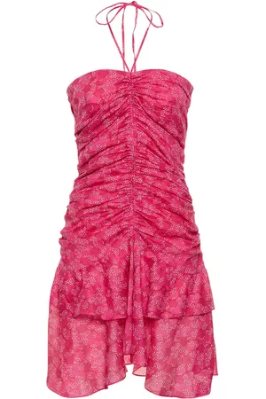Marant Etoile Robe Courte En Coton Floral Ilanka
