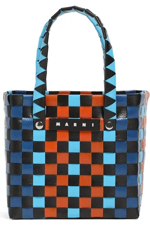 Marni Panier Tissé Color-block À Logo