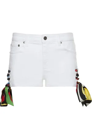 Puccini Short En Denim Avec Liens Foulard