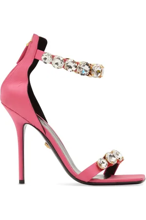 VERSACE Sandales En Satin Embelli 110 Mm