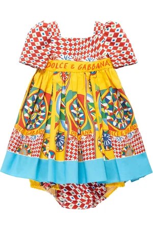 Dolce & Gabbana Robe & Couche-culotte En Coton Imprimé