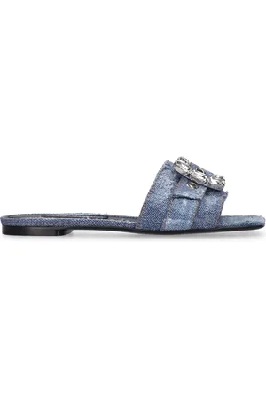 Dolce & Gabbana Chaussures En Patchwork De Denim Et Cuir 10 Mm