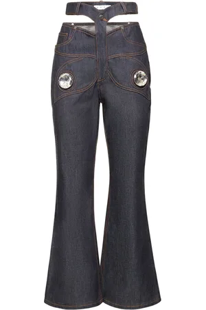 AREA Jean Court En Denim De Coton Brut