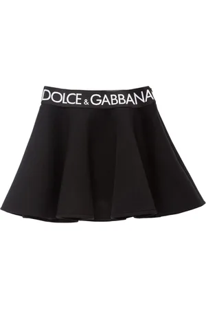 Dolce & Gabbana Jupe Courte En Coton Avec Bande Logo