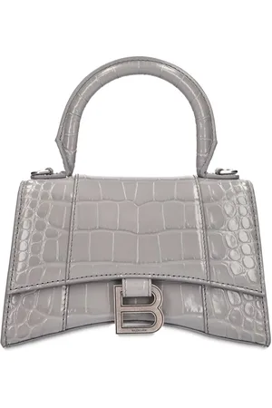 Balenciaga Sac Porté Épaule En Cuir Embossé Croco