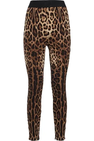 Dolce & Gabbana Legging En Jersey Imprimé Léopard