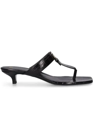 Totême Sandales En Cuir Embossé Croco 35 Mm