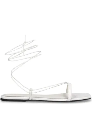 Totême Sandales Plates En Cuir Embossé Croco 5 Mm
