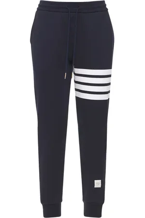 Thom Browne Pantalon En Coton Intarsia À Rayures