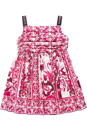 Dolce & Gabbana Robe Midi En Popeline Imprimé Majolica