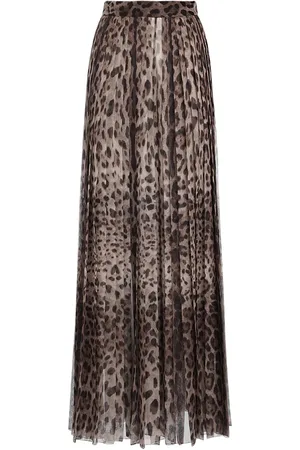 Dolce & Gabbana Pantalon Ample En Mousseline Imprimé Léopard