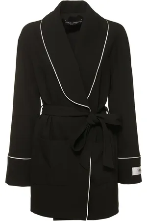 Dolce & Gabbana Chemise De Pyjama En Sergé Delaine Avec Ceinture