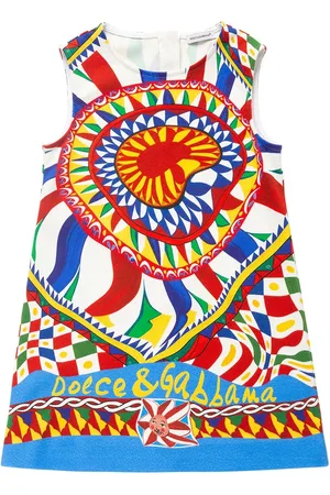 Dolce & Gabbana Robe En Coton Imprimé Carretto