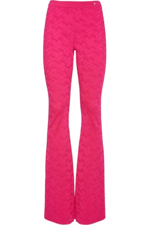 VERSACE Pantalon Évasé En Maille De Viscose Jacquard