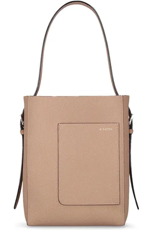 VALEXTRA Petit Sac Cabas En Cuir Grainé Souple Bucket