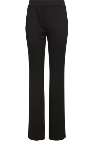 Max Mara Pantalon Droit En Laine Mélangée À Plis Yana
