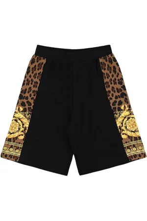 VERSACE Short En Molleton De Coton Imprimé Barocco