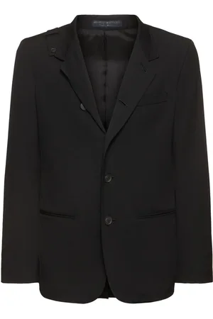 YOHJI YAMAMOTO Blazer En Gabardine De Laine À Boutonnage Simple