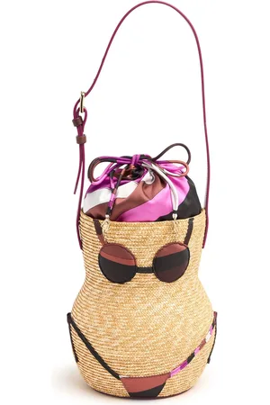 Puccini Sac En Paille Et Sergé nella