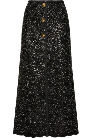 Giambattista Valli Jupe Midi En Tweed À Sequins
