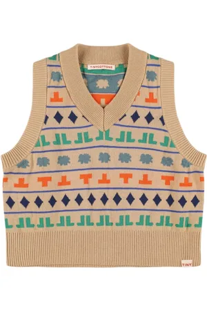 Tiny Cottons Gilet En Maille De Laine Et Coton