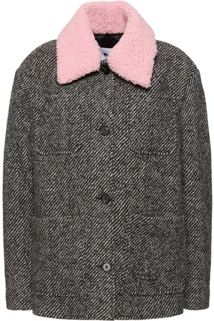 Msgm Manteau Court À Chevrons À Boutonnage Simple