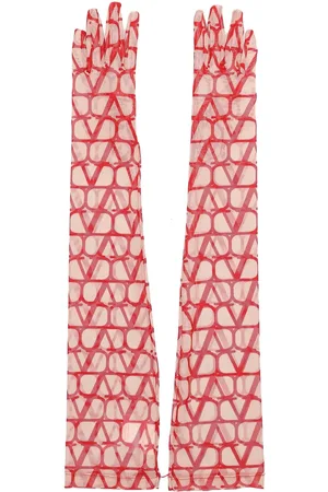 VALENTINO GARAVANI Gants Longs Toile Iconographe