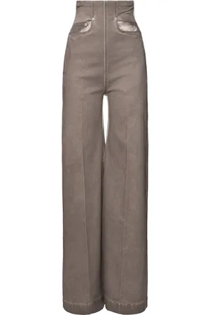 Rick Owens Jean Ample En Denim Taille Haute Dirt Cooper