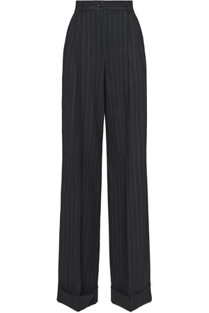 Dolce & Gabbana Pantalon Évasé À Fines Rayures Taille Haute