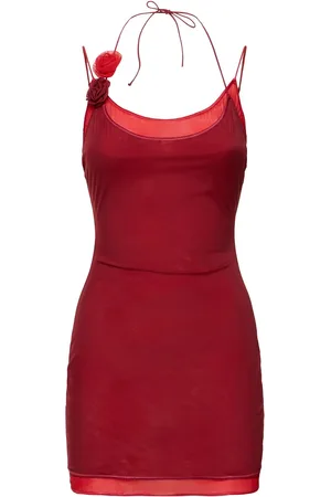 Oseree Robe Courte En Mesh Rose