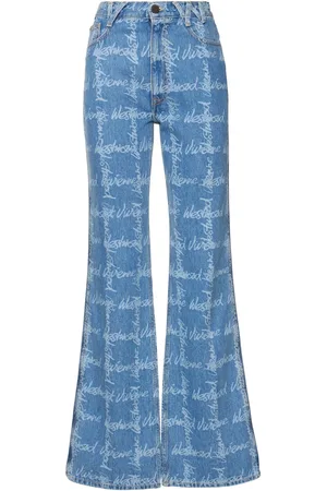 Vivienne Westwood Jean Droit À Logo Taille Haute Ray