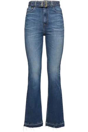 Ganni Jean Droit En Denim Stretch