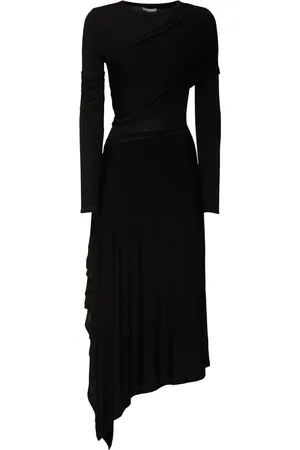 Helmut Lang Robe Longue En Jersey Drapé
