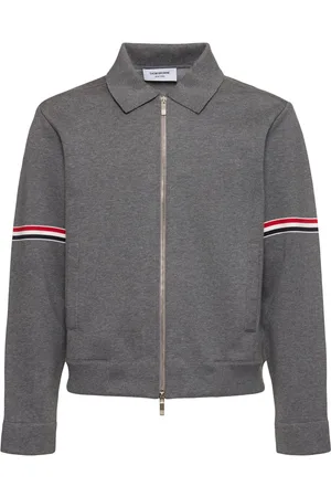 Thom Browne Veste Zippée En Coton Mélangé