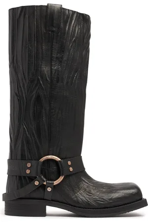 Acne Studios Bottes De Motard En Cuir Balius 35 Mm