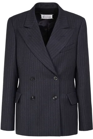 Maison Margiela Blazer Double Boutonnage En Laine À Fines Rayures