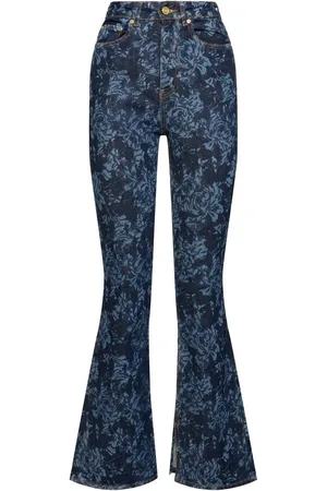 Ganni Jean Bootcut En Denim Taille Haute Lazer