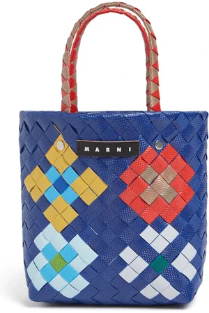 Marni Panier Tissé Color-block À Logo