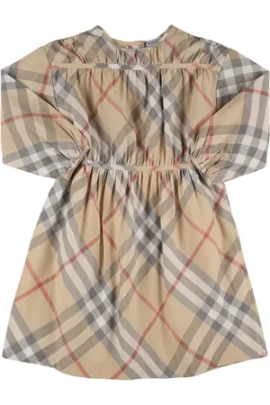 Burberry Robe En Coton À Carreaux