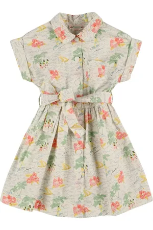 BONPOINT Robe En Coton Imprimé Avec Ceinture