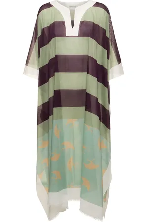 DRIES VAN NOTEN Caftan En Voile De Coton Imprimé