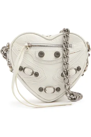 Balenciaga Portefeuille Cœur Mini En Cuir Cagole