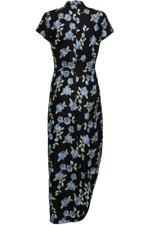 ROTATE Robe Asymétrique Mi-longue En Mesh Amaja