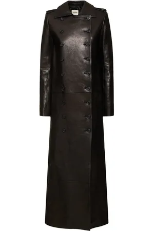 Khaite Manteau Long En Cuir Mallory
