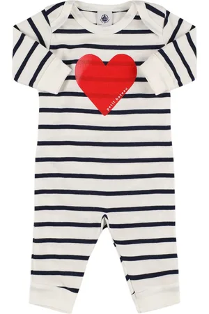 Petit Bateau Barboteuse En Jersey De Coton À Rayures