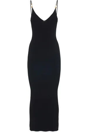 VERSACE Robe Midi En Maille De Viscose Stretch