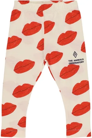 The Animals Observatory Legging En Jersey De Coton Imprimé