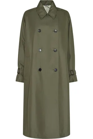 Max Mara Trench-coat Réversible En Gabardine Canasta