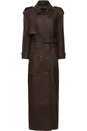 Manokhi Manteau En Cuir À Double Boutonnage Mireia